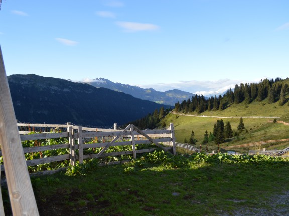 Panorama malga montagna Racines